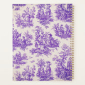 Vintage Fleur Toile Monogramme Violet (Dos)