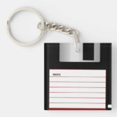 Vintage Floppy Disk Sleutelhanger (Voorkant)