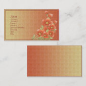 Vintage Flora Visitekaartje (Voorkant / Achterkant)