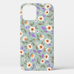 Vintage floral background. Floral pattern with sma iPhone 12 Hoesje