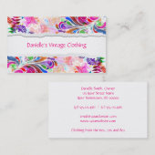 Vintage Floral Background Visitekaartje (Voorkant / Achterkant)