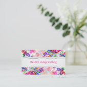Vintage Floral Background Visitekaartje (Staand voorkant)