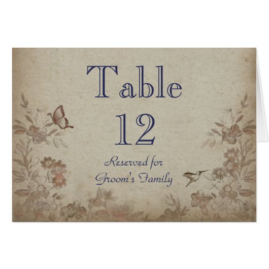 Vintage Floral Beige (Voorkant Horizontaal)