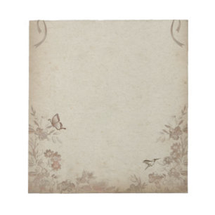 Vintage Floral Beige Notitieblok