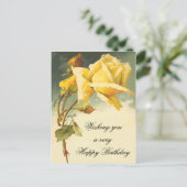 Vintage Floral Birthday Briefkaart (Staand voorkant)