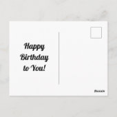 Vintage Floral Birthday Briefkaart (Achterkant)