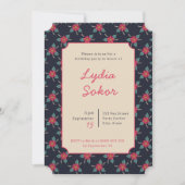 Vintage Floral Birthday Party Invitation  (Devant)