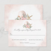 Vintage Floral Blush Beach Wedding Invitation (Devant / Derrière)