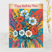 Vintage Floral Bonne carte d'anniversaire (Fleur jaune)