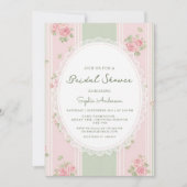 Vintage Floral Bridal Shower Invitation (Devant)