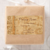 Vintage Floral Business Étiquette (En situation)