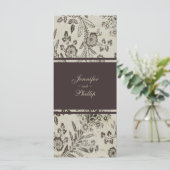 Vintage Floral Cambridge Programme de mariage Brow (Debout devant)