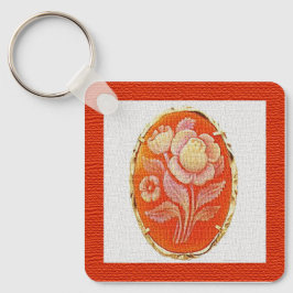 Vintage Floral Cameo Moederdag Sleutelhanger