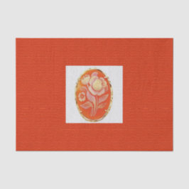 Vintage Floral Cameo Moederdag Tissuepapier