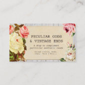 Vintage Floral Chic Visitekaartje (Voorkant)