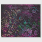 Vintage Floral Damask Cadeaupapier (Vlak)