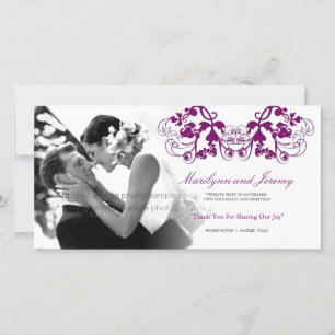 Vintage Floral Floral Purple Mariage Merci