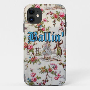 Vintage Floral Gangsta "Ballin'" iPhone 5/5s Coque