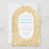 Vintage Floral Garland Wedding Kaart (Voorkant)