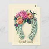 Vintage Floral Horseshoe - Carte postale (Devant / Derrière)
