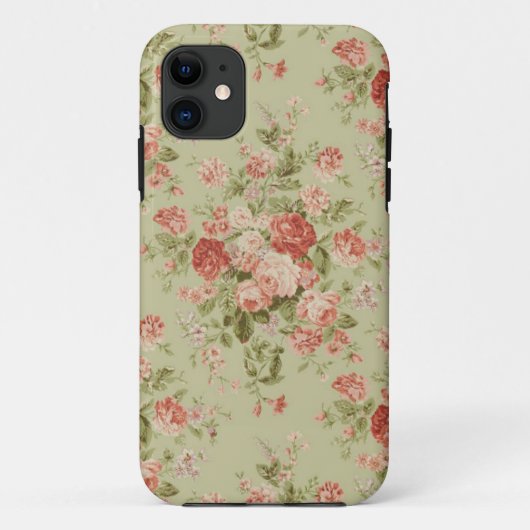 Vintage Floral iPhone 5 Coque-Mate Coque (Dos)