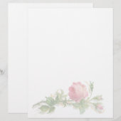 Vintage Floral Letterhead Stationery (Voorkant / Achterkant)