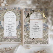 Vintage Floral Mariage Dusty Blue Programme