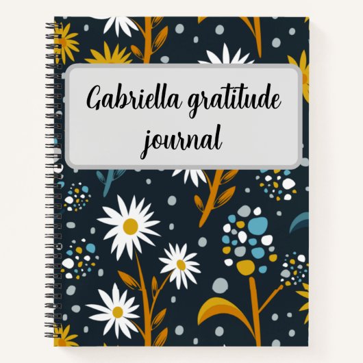 Vintage floral  notitieboek (Voorkant)