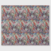 Vintage Floral Pattern Gladiolus Cadeaupapier (Vlak)