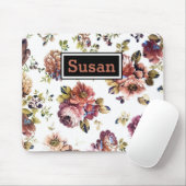 Vintage Floral Pattern Mousepad Muismat (Met muis)