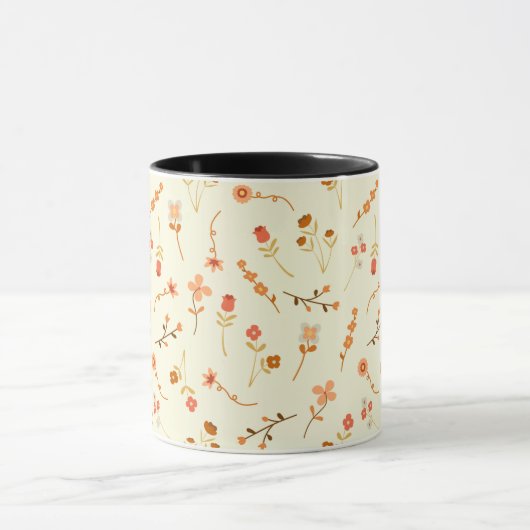 Vintage Floral Pattern Mug (Centre)