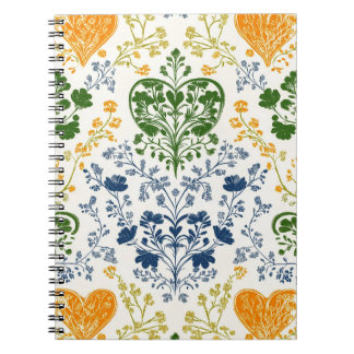 Vintage Floral Pattern Notebook Notitieboek