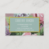 Vintage Floral Pattern Visitekaartje (Achterkant)