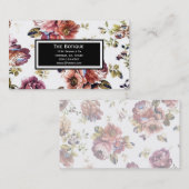 Vintage Floral Pattern Visitekaartjes (Voorkant / Achterkant)