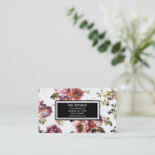 Vintage Floral Pattern Visitekaartjes (Staand voorkant)
