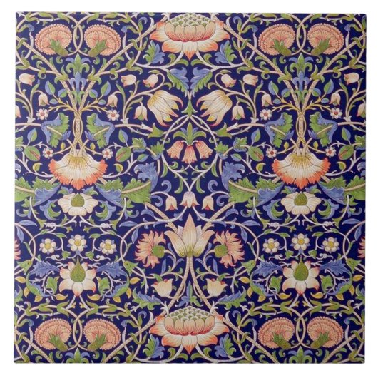 Vintage Floral Pattern, William Morris Tegeltje (Voorkant)