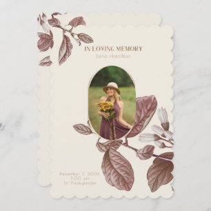 Vintage Floral Photo Funeral Programme