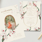 Vintage Floral Photo Funeral Programme