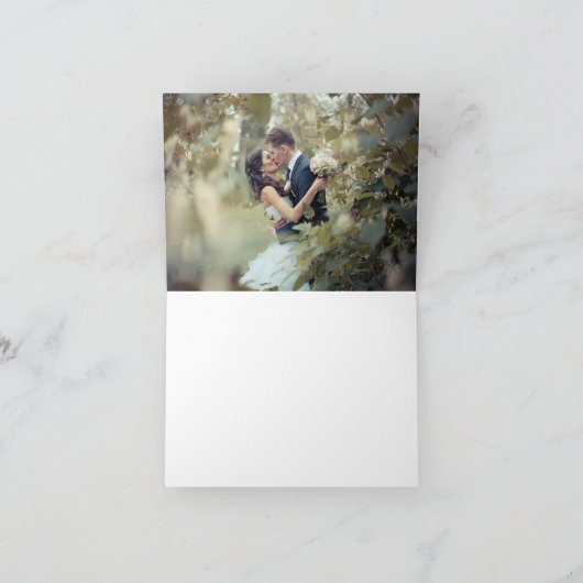 Vintage floral plié merci note (Intérieur)