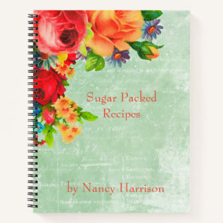 Vintage Floral Recipe Organizer Notitieboek