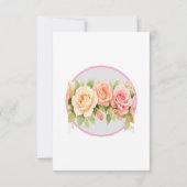 Vintage Floral Rose Wedding RSVP Card (Dos)