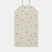 Vintage Floral Sage Green Cadeaulabel (Achterkant)