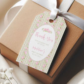 Vintage Floral Sage Green Cadeaulabel