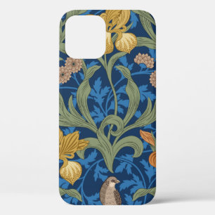 Vintage floral seamless pattern with oranje iris a iPhone 12 hoesje