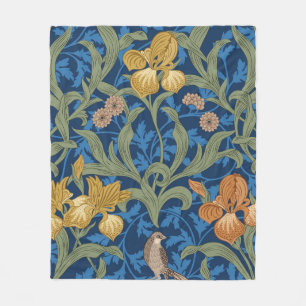 Vintage floral seamless pattern with oranje iris a fleece deken