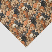 Vintage Floral Skull Halloween Tissuepapier (Detail)