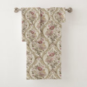 Vintage Floral Towel Elegant Pastel Bathroom Look Bad Handdoek (Insitu)