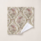 Vintage Floral Towel Elegant Pastel Bathroom Look Bad Handdoek (Wasdoekje)
