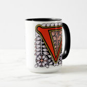 Vintage Floral 'V' - Mug (Devant droit)