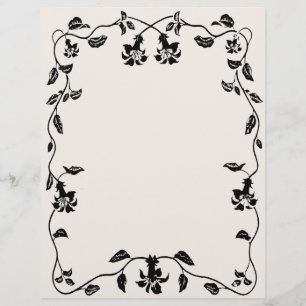 Vintage Floral Vine Letterhead